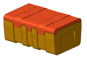 Development of moulds and parts, 3D model 1  Box 530 x 325 x 200, Omnipack