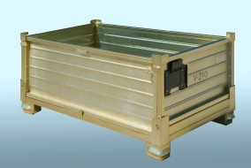 Detail of a metal pallet, complete